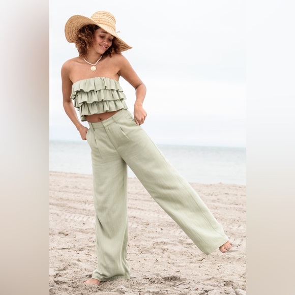 Altar'd State Pants - Altar'd State Tessa Linen Trouser Pants